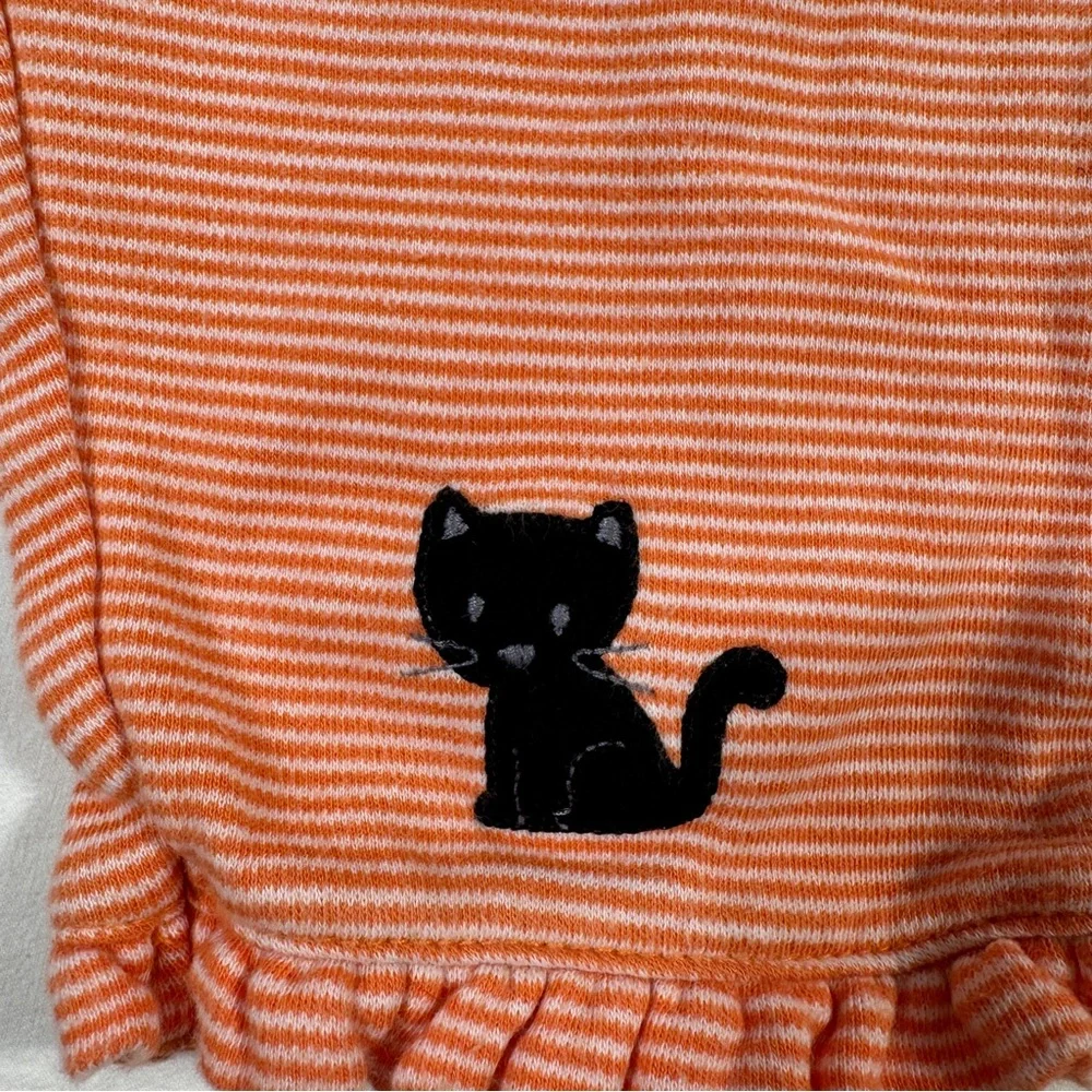 Carter's 18 Month White and Orange Witch and Black CatHalloween outfit